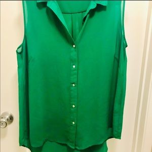 H&M Green Button Up Tank
